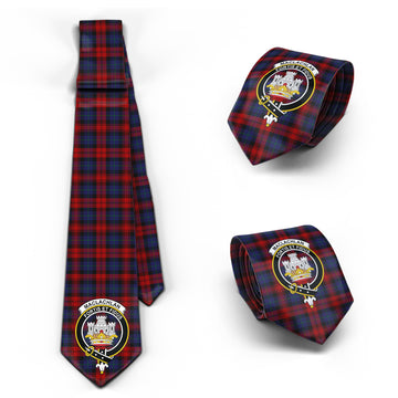 MacLachlan Tartan Classic Necktie with Family Crest