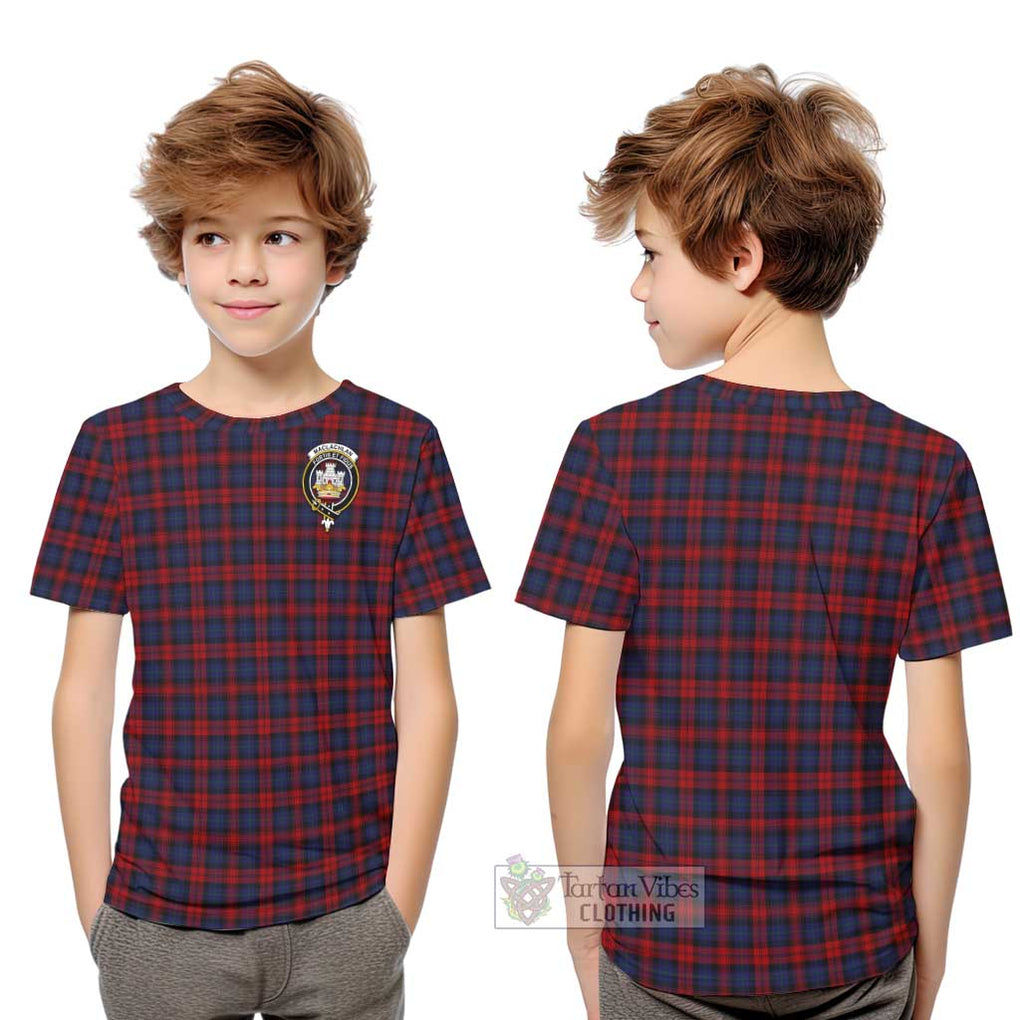 MacLachlan (McLachlan) Tartan Kid T-Shirt with Family Crest Youth XL Size14 - Tartanvibesclothing Shop