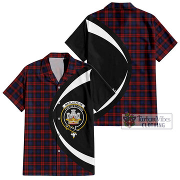 MacLachlan (McLachlan) Tartan Hawaiian Shirt with Family Crest Circle Style