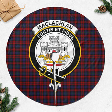 MacLachlan (McLachlan) Tartan Christmas Tree Skirt with Family Crest