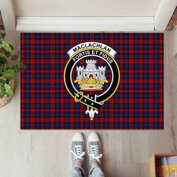 MacLachlan (McLachlan) Tartan Rubber Doormat with Family Crest