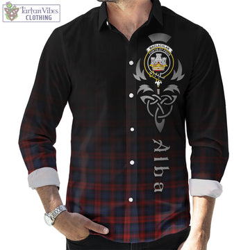 MacLachlan (McLachlan) Tartan Long Sleeve Button Up Featuring Alba Gu Brath Family Crest Celtic Inspired
