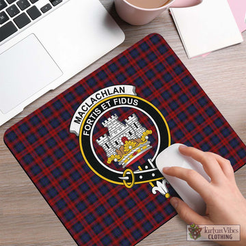 Tartan Vibes Clothing MacLachlan Tartan Mouse Pad with Family Crest