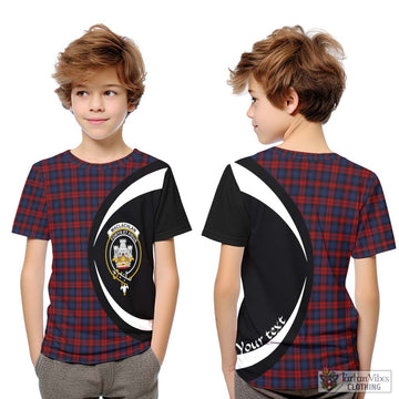 MacLachlan (McLachlan) Tartan Kid T-Shirt with Family Crest Circle Style Youth XL Size14 - Tartan Vibes Clothing