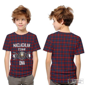 MacLachlan (McLachlan) Tartan Kid T-Shirt with Family Crest DNA In Me Style Youth XL Size14 - Tartanvibesclothing Shop