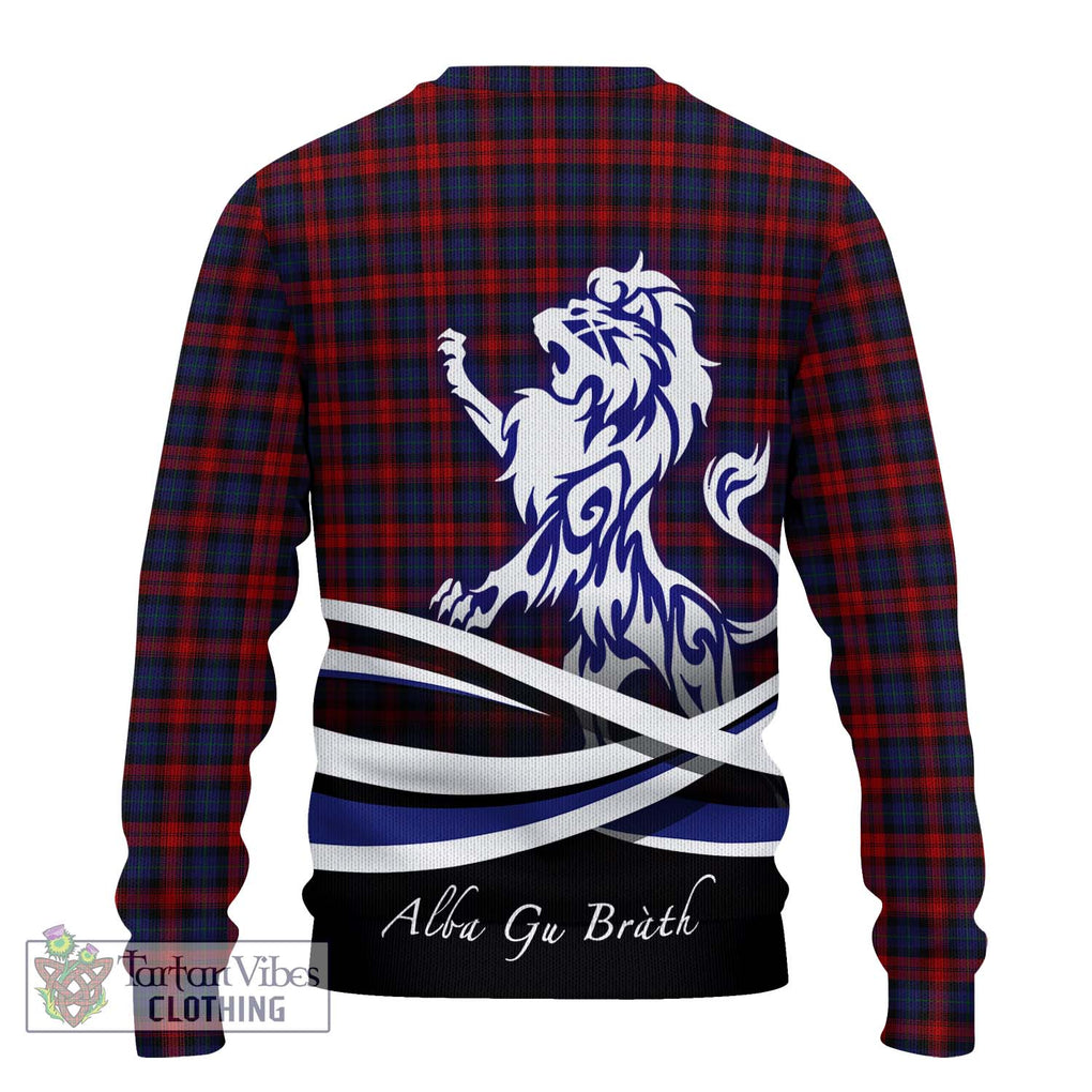 MacLachlan (McLachlan) Tartan Knitted Sweater with Alba Gu Brath Regal Lion Emblem - Tartanvibesclothing Shop