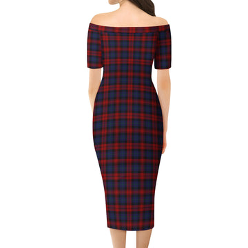 MacLachlan (McLachlan) Tartan Off Shoulder Lady Dress