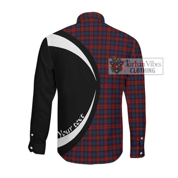 MacLachlan (McLachlan) Tartan Long Sleeve Button Up with Family Crest Circle Style