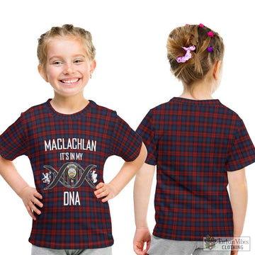 MacLachlan (McLachlan) Tartan Kid T-Shirt with Family Crest DNA In Me Style - Tartanvibesclothing Shop