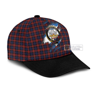 MacLachlan Tartan Classic Cap with Family Crest In Me Style
