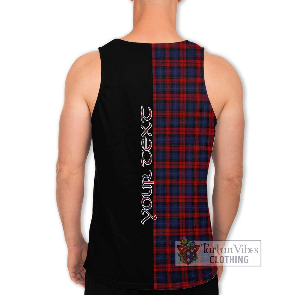 MacLachlan (McLachlan) Tartan Men's Tank Top with Family Crest and Half Of Me Style - Tartanvibesclothing Shop