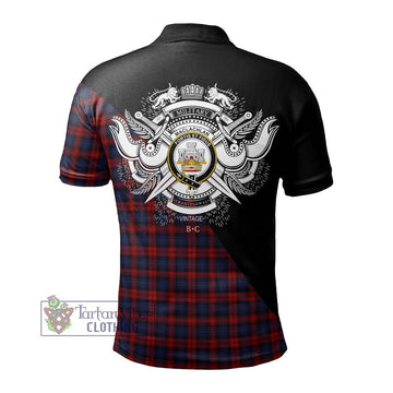 MacLachlan (McLachlan) Tartan Polo Shirt with Family Crest and Military Logo Style - Tartanvibesclothing Shop