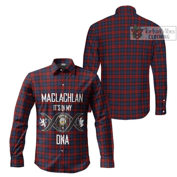 MacLachlan (McLachlan) Tartan Long Sleeve Button Shirt with Family Crest DNA In Me Style