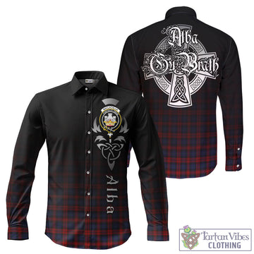 MacLachlan (McLachlan) Tartan Long Sleeve Button Up Featuring Alba Gu Brath Family Crest Celtic Inspired