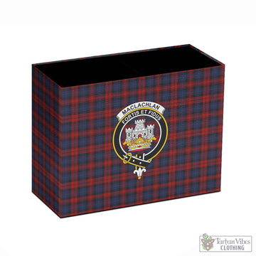 MacLachlan (McLachlan) Tartan Pen Holder with Family Crest