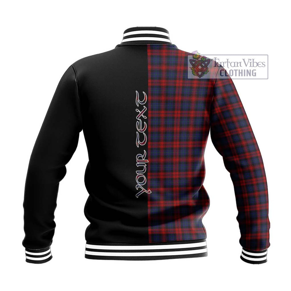 MacLachlan (McLachlan) Tartan Baseball Jacket with Family Crest and Half Of Me Style - Tartanvibesclothing Shop