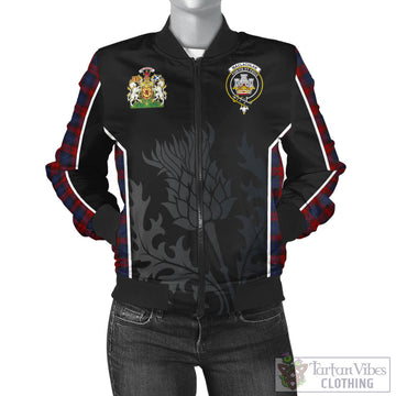 MacLachlan (McLachlan) Tartan Bomber Jacket with Family Crest and Scottish Thistle Vibes Sport Style