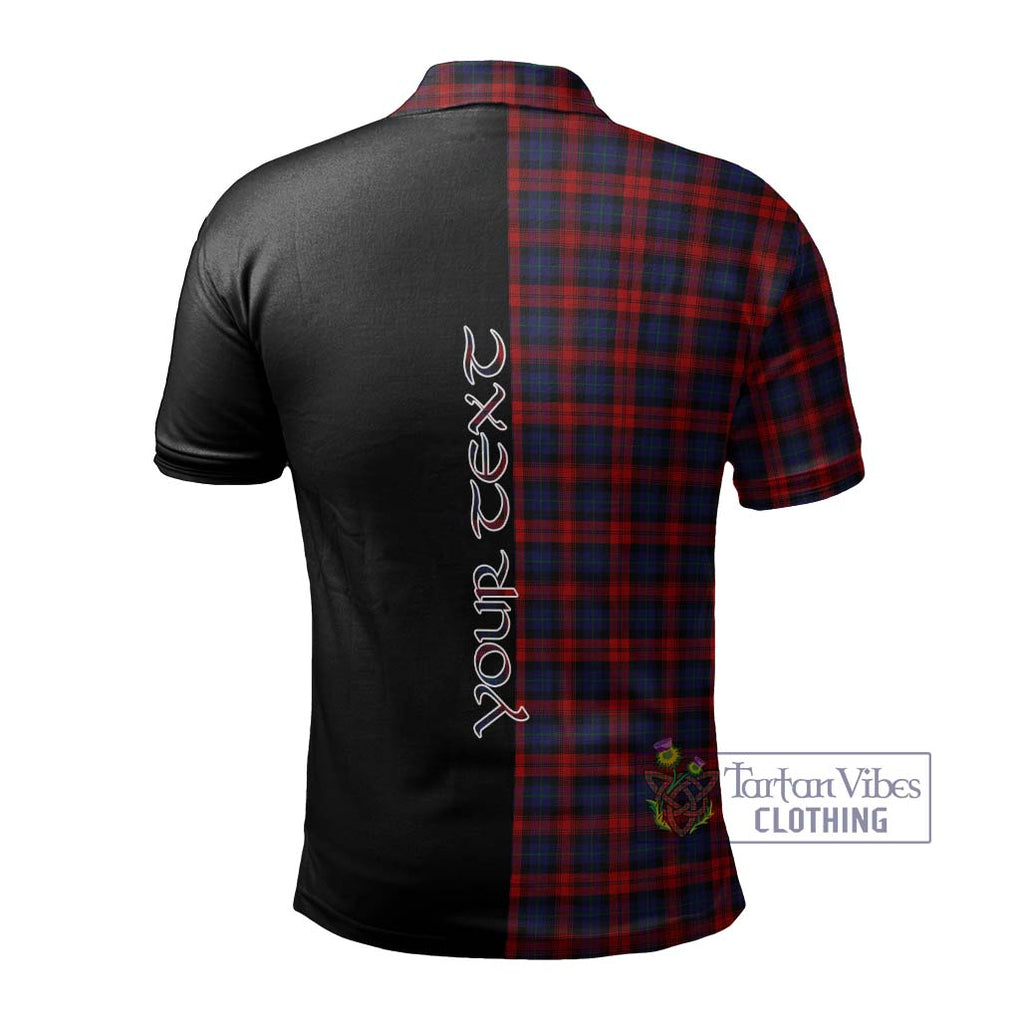 MacLachlan (McLachlan) Tartan Polo Shirt with Family Crest and Half Of Me Style - Tartanvibesclothing Shop