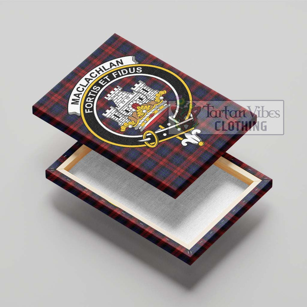 MacLachlan (McLachlan) Tartan Canvas Print Wall Art with Family Crest - Tartan Vibes Clothing