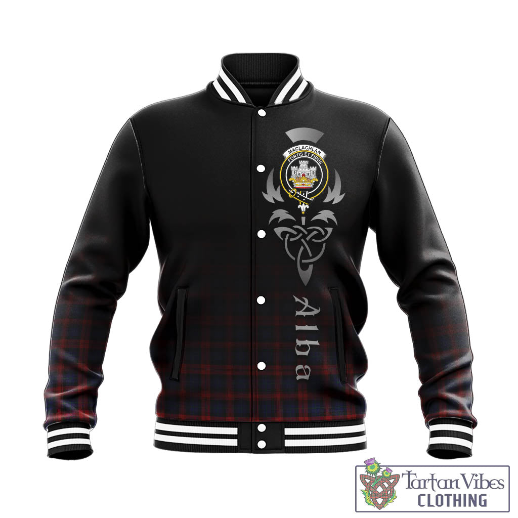 MacLachlan (McLachlan) Tartan Baseball Jacket Featuring Alba Gu Brath Family Crest Celtic Inspired - Tartan Vibes Clothing