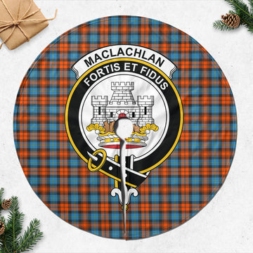 MacLachlan Ancient Tartan Christmas Tree Skirt with Family Crest