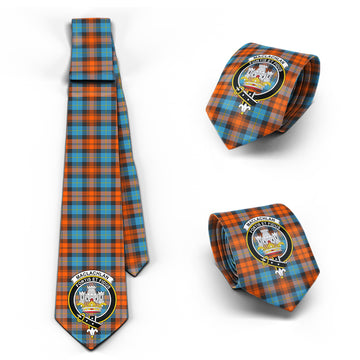 MacLachlan Ancient Tartan Classic Necktie with Family Crest