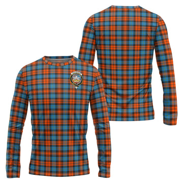 MacLachlan Ancient Tartan Long Sleeve T-Shirt with Family Crest