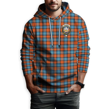 MacLachlan Ancient Tartan Hoodie with Family Crest