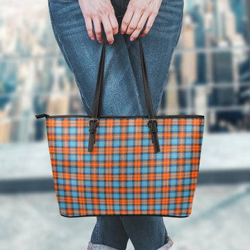 MacLachlan Ancient Tartan Leather Tote Bag
