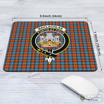 MacLachlan Ancient Tartan Mouse Pad with Family Crest
