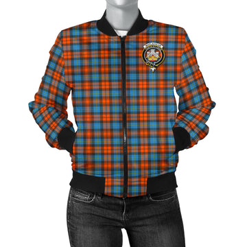 MacLachlan Ancient Tartan Bomber Jacket with Family Crest