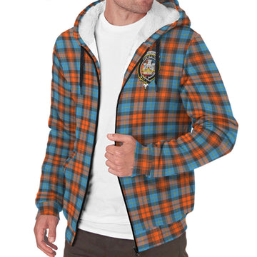 MacLachlan Ancient Tartan Sherpa Hoodie with Family Crest