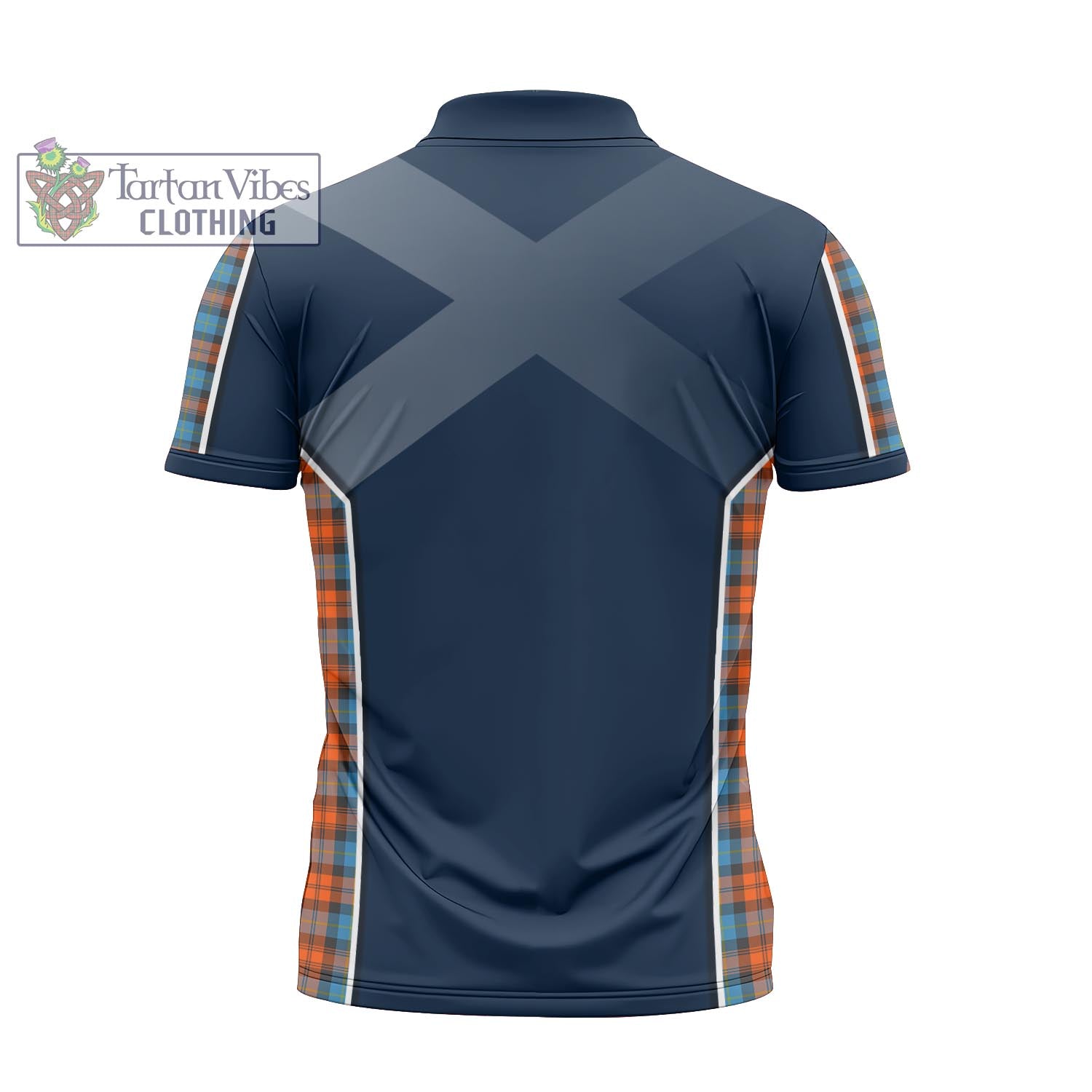 Tartan Vibes Clothing MacLachlan Ancient Tartan Zipper Polo Shirt with Family Crest and Scottish Thistle Vibes Sport Style