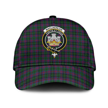 MacLachlan Hunting Tartan Classic Cap with Family Crest