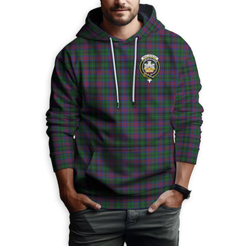 MacLachlan Hunting Tartan Hoodie with Family Crest