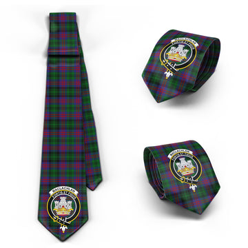 MacLachlan Hunting Tartan Classic Necktie with Family Crest