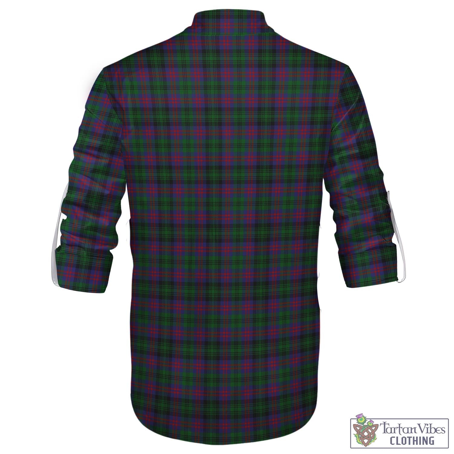 Tartan Vibes Clothing MacLachlan Hunting Tartan Men's Scottish Traditional Jacobite Ghillie Kilt Shirt