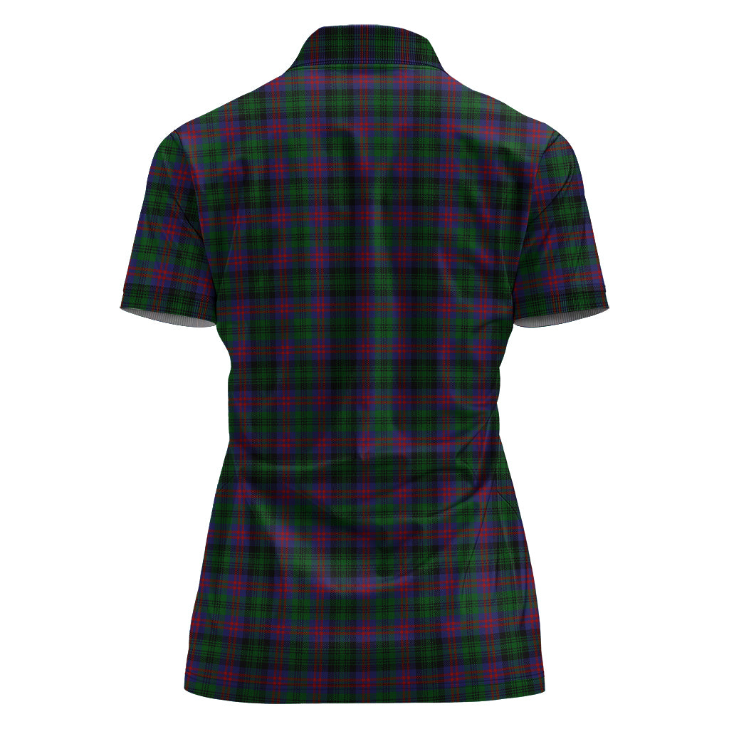 maclachlan-hunting-tartan-polo-shirt-with-family-crest-for-women