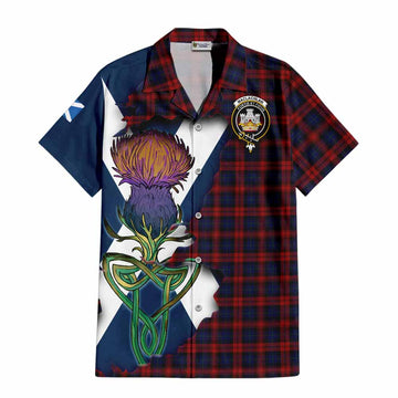 MacLachlan (McLachlan) Tartan Family Crest Hawaiian Shirt Scottish Thistle Celtic Inspired