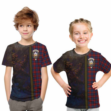 MacLachlan (McLachlan) Tartan Family Crest Kid T-Shirt Alba Gu Brath Be Brave Lion Ancient Style
