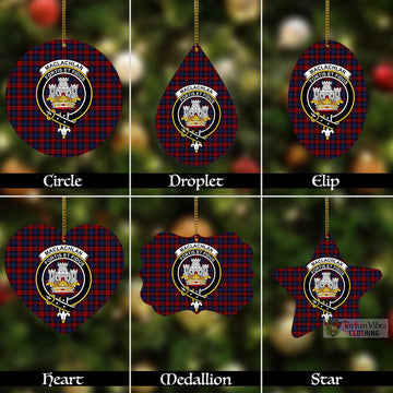 MacLachlan (McLachlan) Tartan Christmas Aluminium Ornament with Family Crest