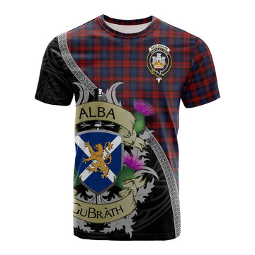 Tartan Vibes Clothing MacLachlan (McLachlan) Tartan Family Crest Cotton T-shirt Lion Rampant Royal Thistle Shield Celtic Inspired