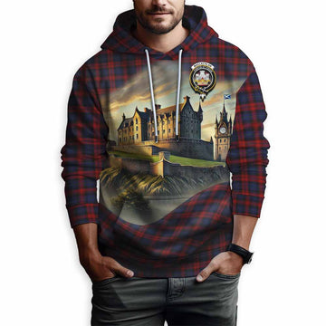 MacLachlan (McLachlan) Tartan Family Crest Hoodie with Scottish Ancient Castle Style