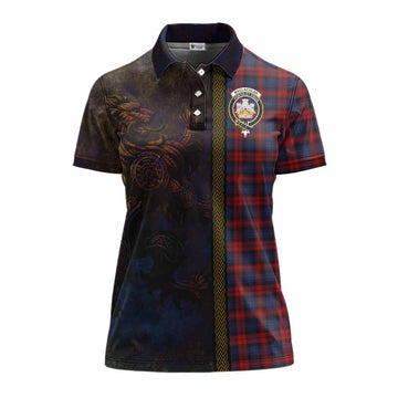 MacLachlan (McLachlan) Tartan Family Crest Women's Polo Shirt Alba Gu Brath Be Brave Lion Ancient Style