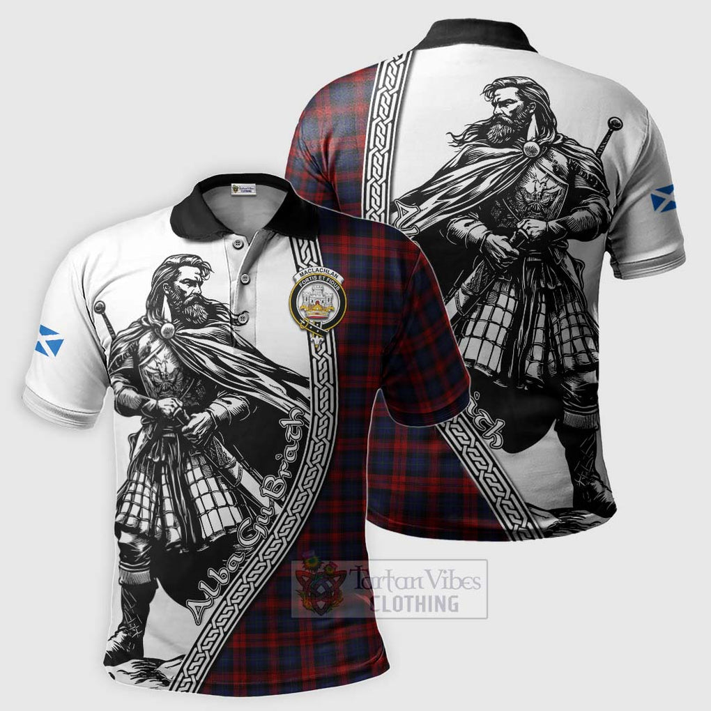 Tartan Vibes Clothing MacLachlan (McLachlan) Tartan Clan Crest Polo Shirt with Highlander Warrior Celtic Style