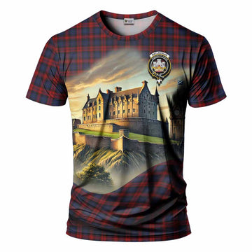Tartan Vibes Clothing MacLachlan (McLachlan) Tartan Family Crest T-Shirt with Scottish Ancient Castle Stype
