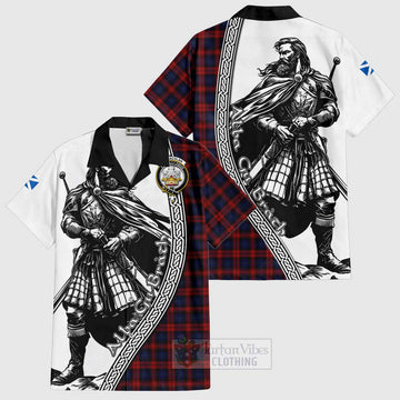 MacLachlan (McLachlan) Tartan Clan Crest Hawaiian Shirt with Highlander Warrior Celtic Style