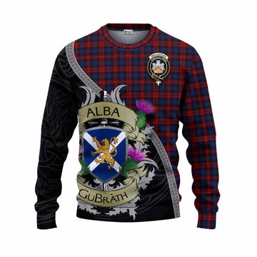 Tartan Vibes Clothing MacLachlan (McLachlan) Tartan Family Crest Knitted Sweater Lion Rampant Royal Thistle Shield Celtic Inspired