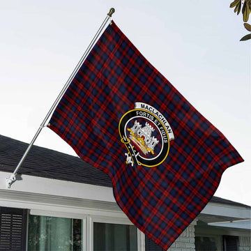 MacLachlan (McLachlan) Tartan House Flag with Family Crest