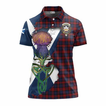MacLachlan (McLachlan) Tartan Family Crest Women's Polo Shirt Scottish Thistle Celtic Inspired